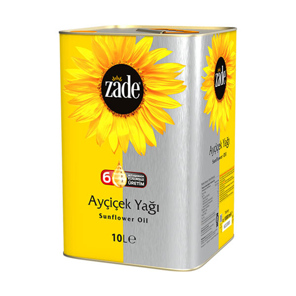 Zade - Zade Ayçiçek Yağı 10 Litre Teneke