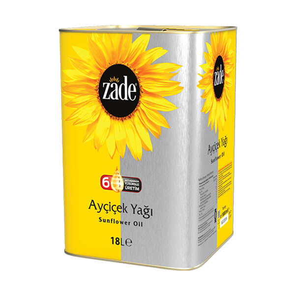 Zade - Zade Ayçiçek Yağı 18 Lt Teneke