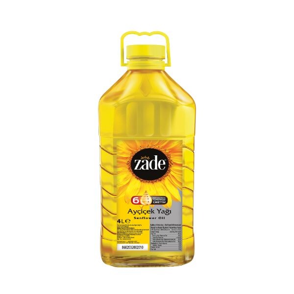 Zade - Zade Ayçiçek Yağı 4 Litre Pet Şişe