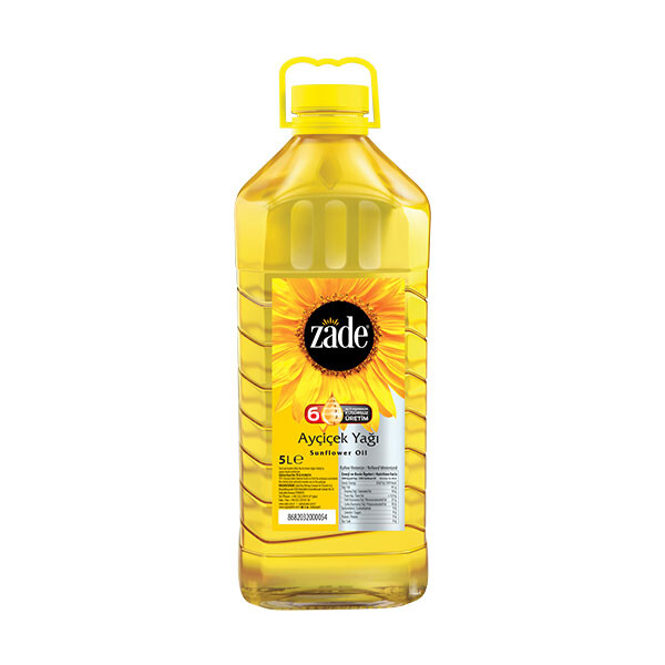 Zade - Zade Ayçiçek Yağı 5 Litre Pet Şişe