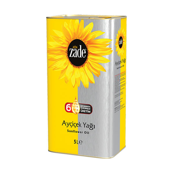 Zade - Zade Ayçiçek Yağı 5 Litre Teneke