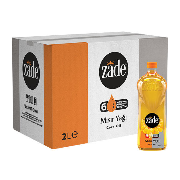 Zade Mısır Yağı 2 Litre Pet Şişe Koli 9'lu Set - 9x2 Litre