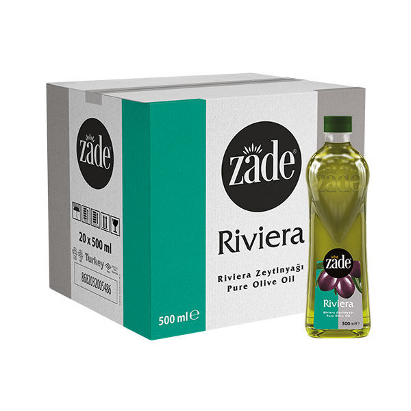 Zade Riviera Zeytinyağı 0.5 Litre Pet Şişe Koli 20'li Set - 20x0.5 Litre - 10 Litre