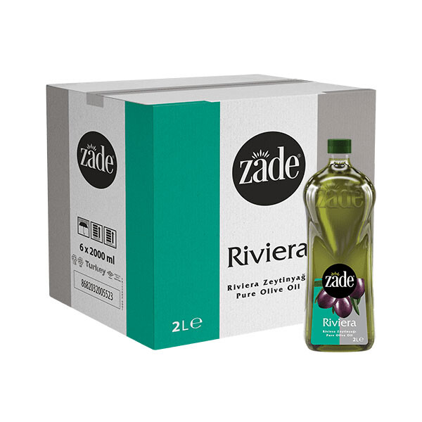 Zade Riviera Zeytinyağı 2 Litre Pet Şişe Koli 9'lu Set - 9x2 Litre - 18 Litre - Thumbnail